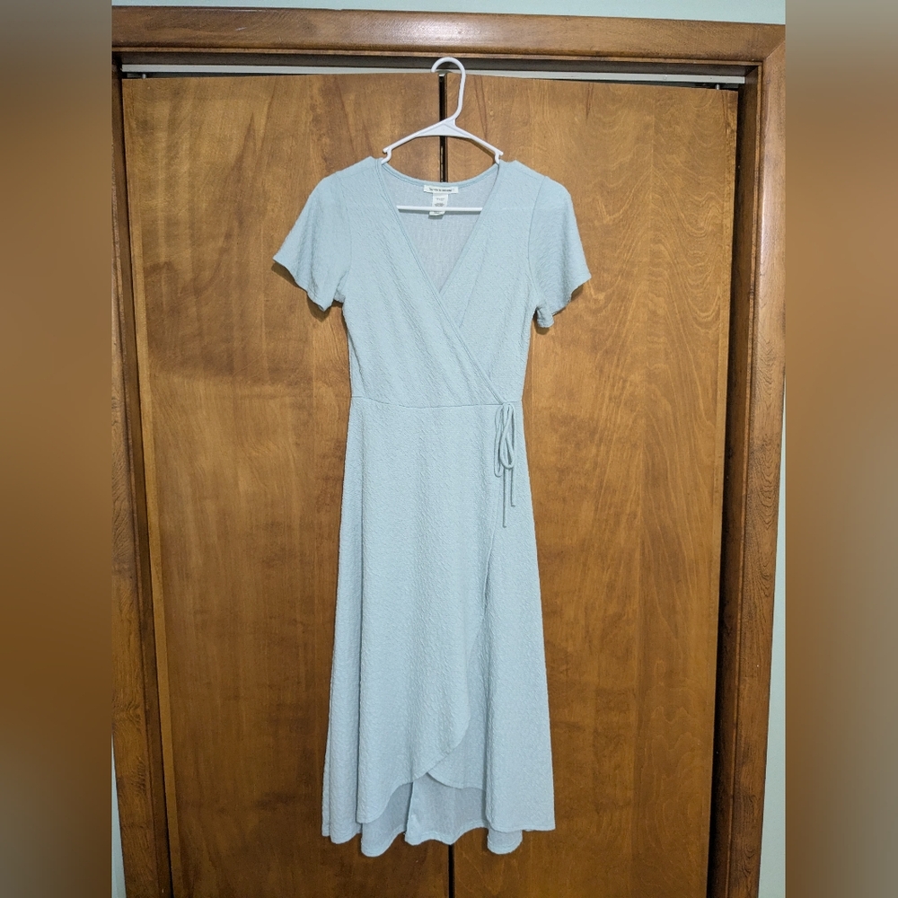 Caution To The Wind Asymmetrical Light Blue Dress